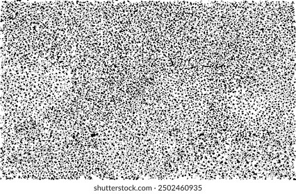 Abstract vector noise. Small particles of debris and dust. Distressed uneven background. Grunge texture overlay with rough and fine grains isolated on white background. Vector illustration. EPS10.