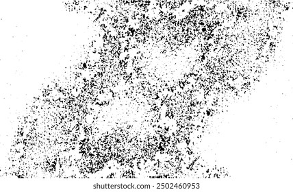 Abstract vector noise. Small particles of debris and dust. Distressed uneven background. Grunge texture overlay with rough and fine grains isolated on white background. Vector illustration. EPS10.