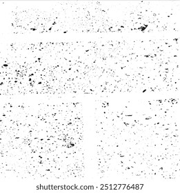 Abstract vector noise. Small particles of debris and dust. Distressed uneven background. Grunge texture overlay with rough and fine grains isolated on white background. Vector illustration. EPS10.