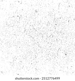 Abstract vector noise. Small particles of debris and dust. Distressed uneven background. Grunge texture overlay with rough and fine grains isolated on white background. Vector illustration. EPS10.