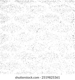 Abstract vector noise. Small particles of debris and dust. Distressed uneven background. Grunge texture overlay with rough and fine grains isolated on white background. Vector illustration. EPS10.
