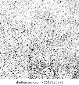 Abstraktes Vektorrauschen. Kleine Schmutz- und Staubpartikel. Bedrückter, ungleichmäßiger Hintergrund. Grunge-Textur-Overlay mit rauen und feinen Körnern einzeln auf weißem Hintergrund. Vektorgrafik. EPS10.