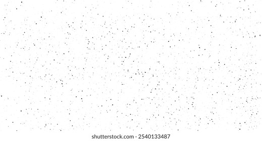 Abstract vector noise. Small particles of debris and dust. Black snow falling on white background.