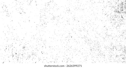 Ruído abstrato do vetor. Pequenas partículas de detritos e poeira. Fundo irregular angustiado. Cobertura de textura grunge com grãos finos isolados sobre fundo branco. Ilustração vetorial.