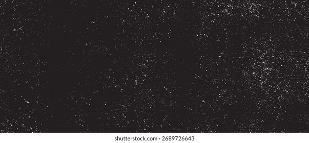 Abstract vector noise. Small particles of debris and dust. Distressed uneven background. Grunge texture overlay with fine grains isolated on white background. Vector illustration. EPS10.