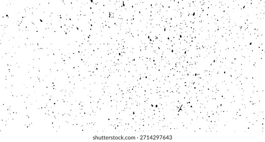 Abstract vector noise. Small particles of debris and dust. Distressed uneven background. Grunge texture overlay with fine grains isolated on white background. Vector illustration.