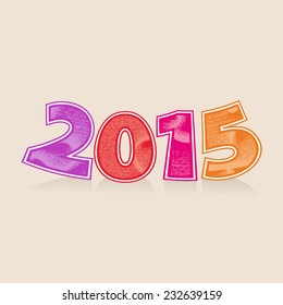 Abstract vector numbers 2015 New Year's headline