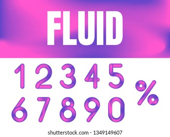 Abstract vector numerals set