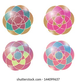 abstract vector object with grid