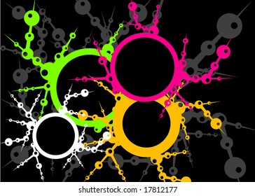 abstract vector on black background