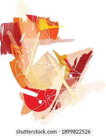 vector abstracto sobre un tema de la naturaleza. colores de verano brillantes.