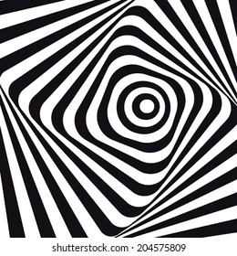 Abstract Vector Optic Illusion In Black And White