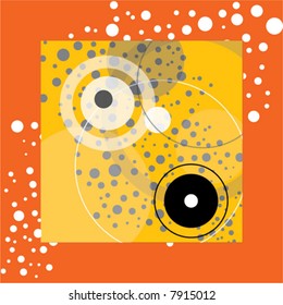 Abstract vector with orange background.
