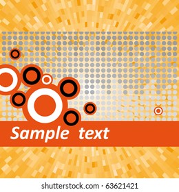 Abstract vector orange background with space for text