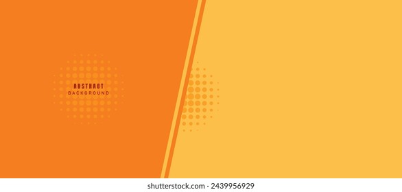 Plantilla de diseño de banner naranja de vector abstracto