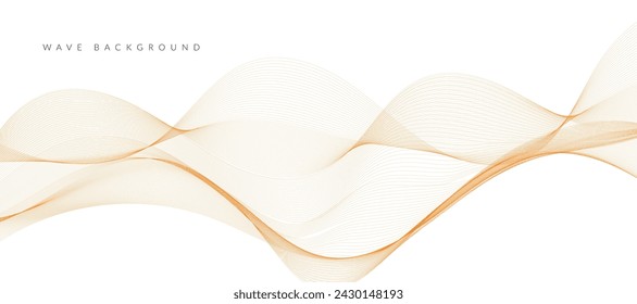 Vector abstracto de líneas onduladas naranja. Diseño de fondo moderno.