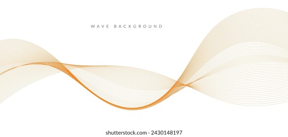 Abstrakte Vektor orange gewellte Linien. Modernes Hintergrunddesign.