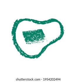 Abstract vector organic shape for creating eco-friendly logo design, ecology symbol, environmental poster, natural organic cosmetic label, vegan food shop emblem, bio badge in trendy hand-drawn style.