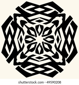 ornamento vectorial abstracto, elemento de diseño decorativo