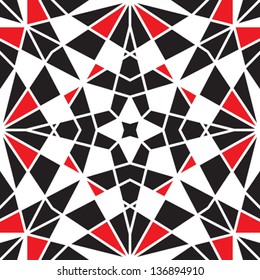 Abstract vector ornament, geometric seamless pattern