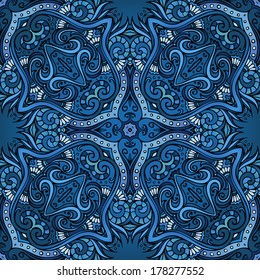 Abstract vector ornamental ethnic background seamless pattern