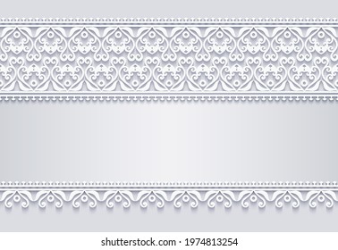 Abstract vector ornamental nature  vintage frame. Modern volumetric floral elements. Trendy craft style illustration