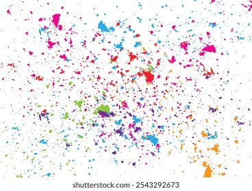 Abstract vector paint color splash background isolated with textured strokes in blue ,purple, red, pink, and yellow splatter brush. illustration vector design background