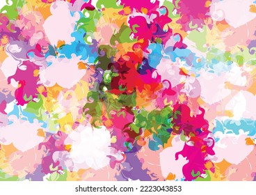 Abstract vector paint multi color isolated background design. illustration vector design.