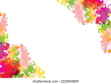 Abstract vector paint multi color isolated background design. illustration vector design.