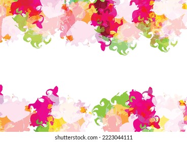 Abstract vector paint multi color isolated background design. illustration vector design.