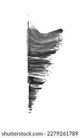 Abstract vector paint smear. Hand drawn design element. Black ink on white background.