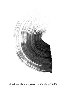 Resumen de la mancha de pintura vectorial. Elemento de diseño dibujado a mano. Pinceles de tinta negra sobre fondo blanco.