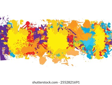 Abstract vector paint splatter color design background. Colorful design element. illustration vector design  color on white background. illustration vector design.