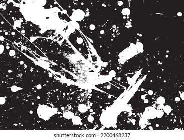 abstract vector paint splatter isolated on black Background. Distressed Overlay Texture. Water Splash. Grunge Design Elements. illustration vector design. 