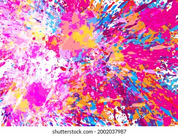 Abstract vector paint splatter multicolor background design concept. illustration vector design.