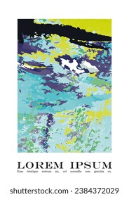 Abstract Vector Paint Stain Background Set. Hand Painted Artwork Page Collection. Good for Cover, Invitation, Banner, Placard, Brochure, Poster, Card, Flyer and other.