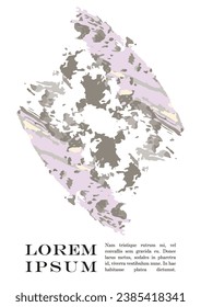 Abstract Vector Paint Stain Background Set. Oil Paint Strokes Placard Design. Good for Business Branding.