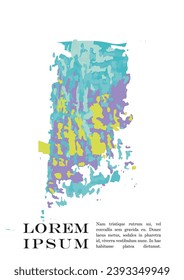 Abstract Vector Paint Stain Background Set. Oil Paint Strokes Placard Design. Good for Business Branding.