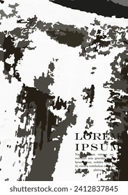 Abstract Vector Paint Stain Background Set. Oil Paint Strokes Placard Design. Good for Business Branding.