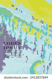 Abstract Vector Paint Stain Background Set. Paintbrush Shapes Print Design. Good for Cover, Invitation, Banner, Placard, Brochure, Poster, Card, Flyer and other.
