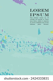 Abstract Vector Paint Stain Background Set. Oil Paint Strokes Placard Design. Good for Business Branding.