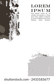 Abstract Vector Paint Stain Background Set. Paintbrush Shapes Print Design. Good for Cover, Invitation, Banner, Placard, Brochure, Poster, Card, Flyer and other.
