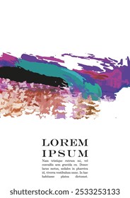 Abstract Vector Paint Stain Background Set. Hand Drawn Artistic Covers Design. Good for Cover, Invitation, Banner, Placard, Brochure, Poster, Card, Flyer and other.