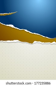 Fondo de papel vector abstracto con borde irregular