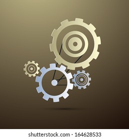 Abstract Vector paper Cogs, Gears