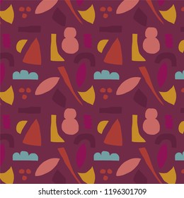 Abstract Vector paper cut background seamless pattern included