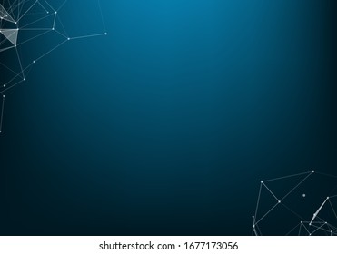 Abstract vector particles and lines. Plexus effect. Futuristic illustration. Polygonal Cyber Structure. Data Connection Concept.
