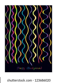 abstract vector party background with colorful confetti