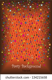 abstract vector party background with symmetrical waves and bubbles