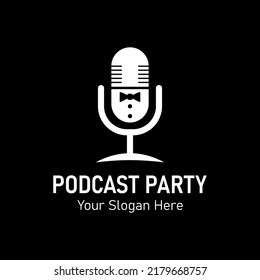 abstract vector party podcast logo